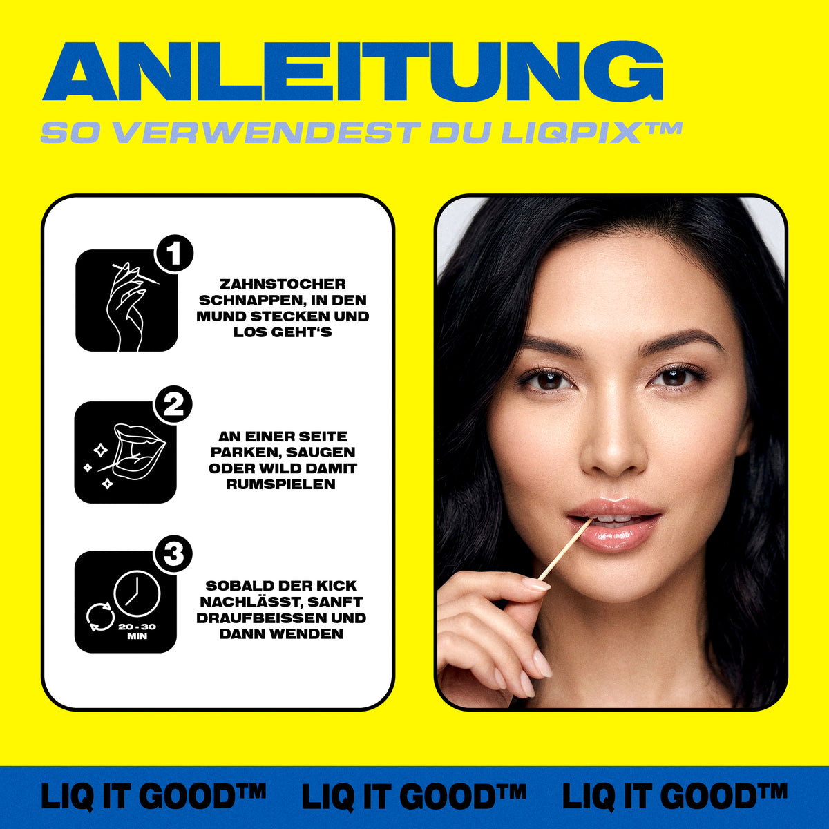 Anleitung zur Verwendung der LIQPIX Zahnstocher