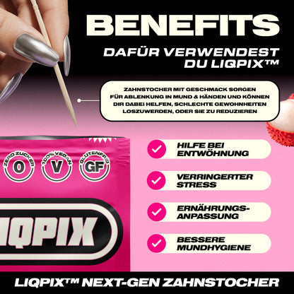 Benefits der LIQPIX Zahnstocher mit Geschmack