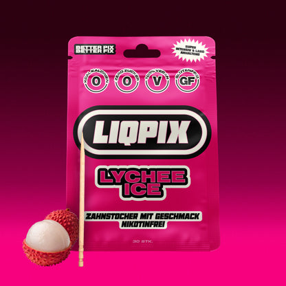 Liqpix Lychee Ice Zahnstocher mit Geschmack - Produktverpackung