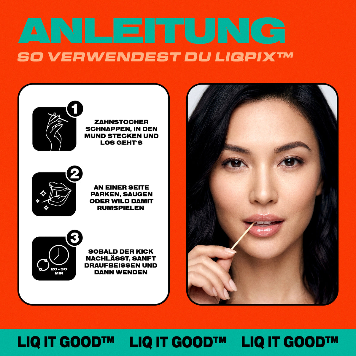 Anleitung zur Verwendung der LIQPIX Zahnstocher