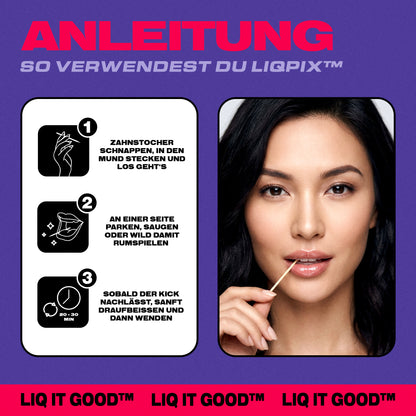Anleitung zur Verwendung der LIQPIX Zahnstocher